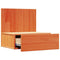 vidaXL Wall-mounted Bedside Table 2 pcs Wax brown 42 x 32.5 x 40 cm