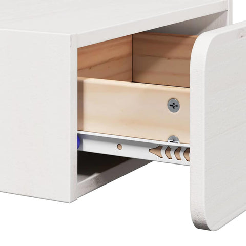 vidaXL Wall-mounted Bedside Table with Drawer Wall-mounted White 39 x 34 x 16.5 cm