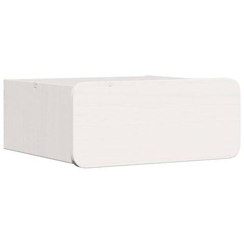 vidaXL Wall-mounted Bedside Table with Drawer Wall-mounted White 39 x 34 x 16.5 cm