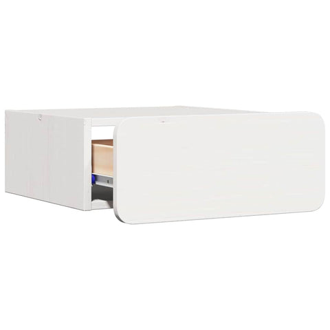 vidaXL Wall-mounted Bedside Table with Drawer Wall-mounted White 39 x 34 x 16.5 cm