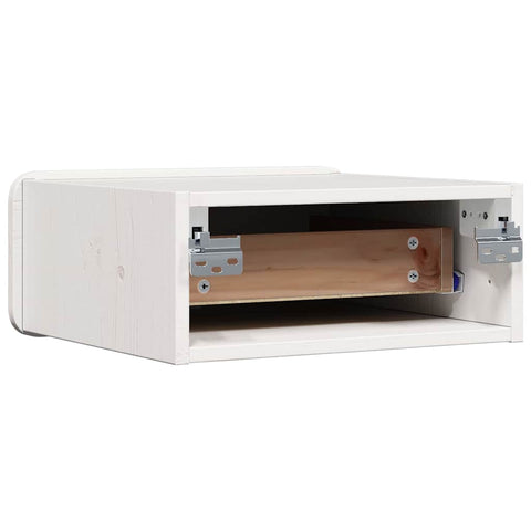 vidaXL Wall-mounted Bedside Table with Drawer Wall-mounted White 39 x 34 x 16.5 cm