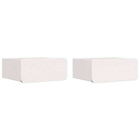 vidaXL Wall-mounted Bedside Table 2 pcs White 39 x 34 x 16.5 cm