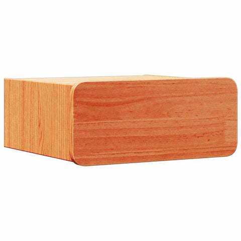 vidaXL Wall-mounted Bedside Table Wax brown 39 x 34 x 16.5 cm
