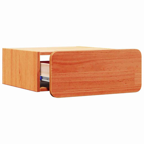 vidaXL Wall-mounted Bedside Table Wax brown 39 x 34 x 16.5 cm