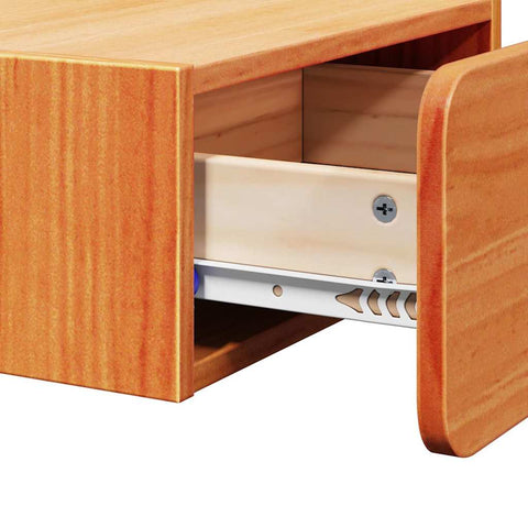 vidaXL Wall-mounted Bedside Table 2 pcs Wax brown 39 x 34 x 16.5 cm
