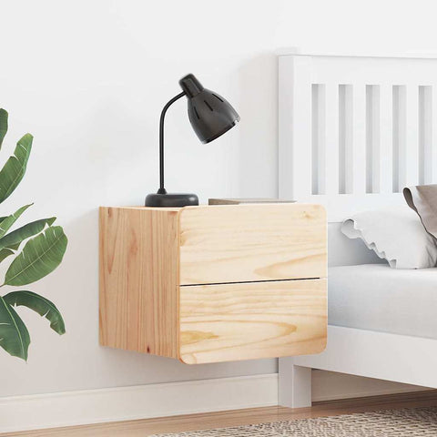 vidaXL Bedside Table with Drawer Brown 39 x 34 x 33 cm Solid pine wood