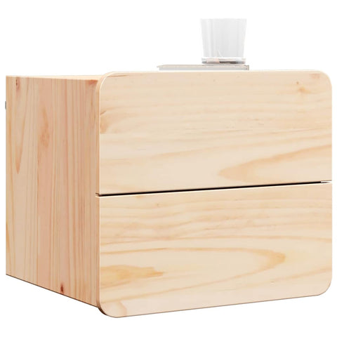 vidaXL Bedside Table with Drawer Brown 39 x 34 x 33 cm Solid pine wood