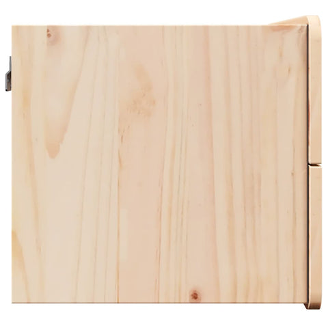 vidaXL Bedside Table with Drawer Brown 39 x 34 x 33 cm Solid pine wood