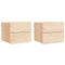 vidaXL Bedside Table 2 pcs Brown 39 x 34 x 33 cm Solid pinewood