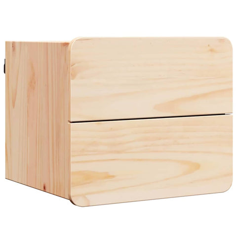 vidaXL Bedside Table 2 pcs Brown 39 x 34 x 33 cm Solid pinewood