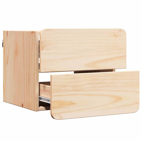 vidaXL Bedside Table 2 pcs Brown 39 x 34 x 33 cm Solid pinewood