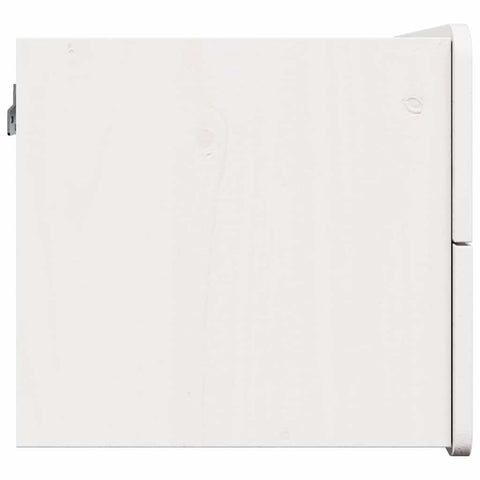 vidaXL Bedside Table with Drawer White 39 x 34 x 33 cm Solid pine wood