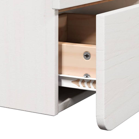 vidaXL Bedside Table 2 pcs White 39 x 34 x 33 cm Solid pinewood