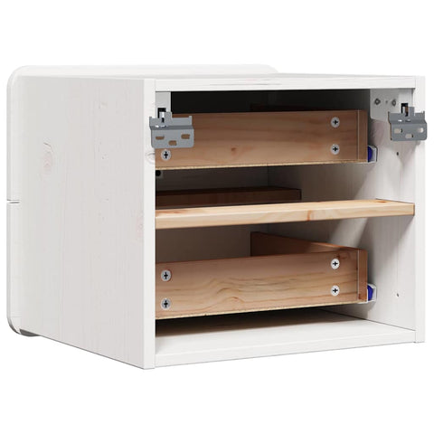 vidaXL Bedside Table 2 pcs White 39 x 34 x 33 cm Solid pinewood