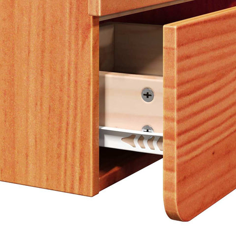 vidaXL Bedside Table 2 pcs Brown 39 x 34 x 33 cm Solid pinewood