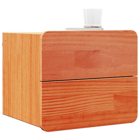 vidaXL Bedside Table 2 pcs Brown 39 x 34 x 33 cm Solid pinewood