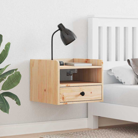 vidaXL Bedside Table Brown 38 x 36 x 29.5 cm Solid pine wood