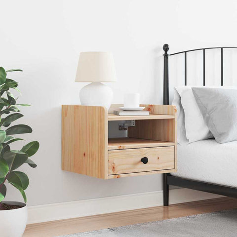 vidaXL Bedside Table Brown 38 x 36 x 29.5 cm Solid pine wood