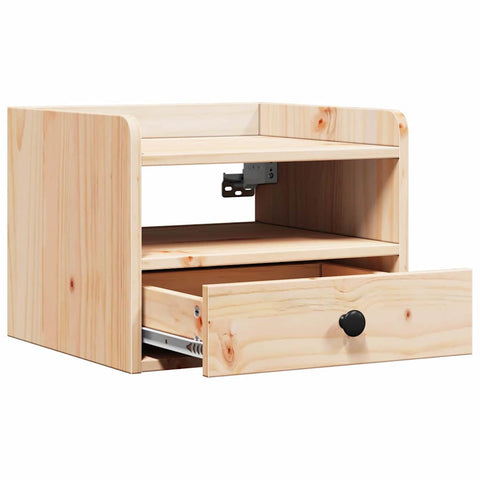 vidaXL Bedside Table Brown 38 x 36 x 29.5 cm Solid pine wood
