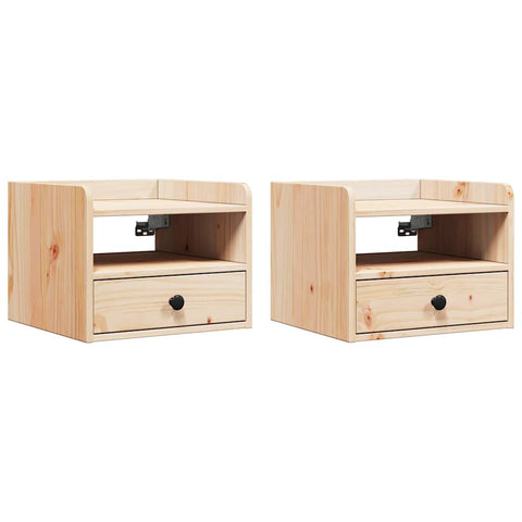 vidaXL Bedside Tables 2 pcs Brown 38 x 36 x 29.5 cm Solid pine wood