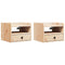 vidaXL Bedside Tables 2 pcs Brown 38 x 36 x 29.5 cm Solid pine wood