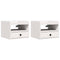 vidaXL Bedside Tables 2 pcs White 38 x 36 x 29.5 cm Solid pine wood