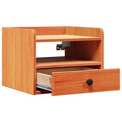 vidaXL Bedside Table Wax brown 38 x 36 x 29.5 cm Solid pine wood
