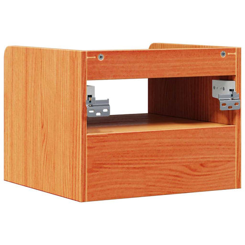 vidaXL Bedside Table Wax brown 38 x 36 x 29.5 cm Solid pine wood
