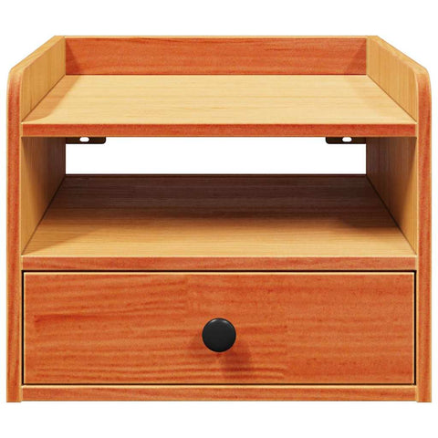 vidaXL Bedside Table Wax brown 38 x 36 x 29.5 cm Solid pine wood