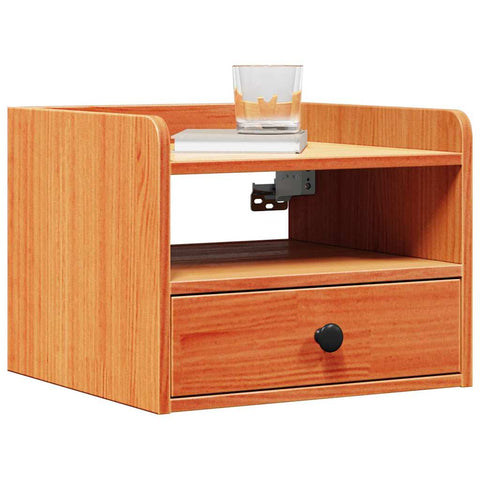 vidaXL Bedside Table Wax brown 38 x 36 x 29.5 cm Solid pine wood