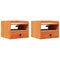 vidaXL Bedside Tables with Drawer Wall-mounted 2 pcs Wax brown 38 x 36 x 29.5 cm