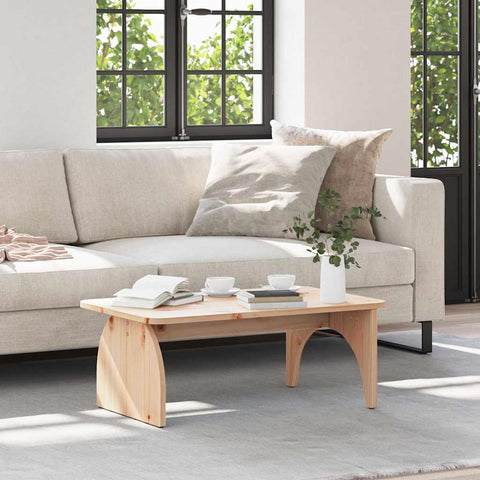 vidaXL Coffee Table Natural 80 x 50 x 31 cm Solid pine wood
