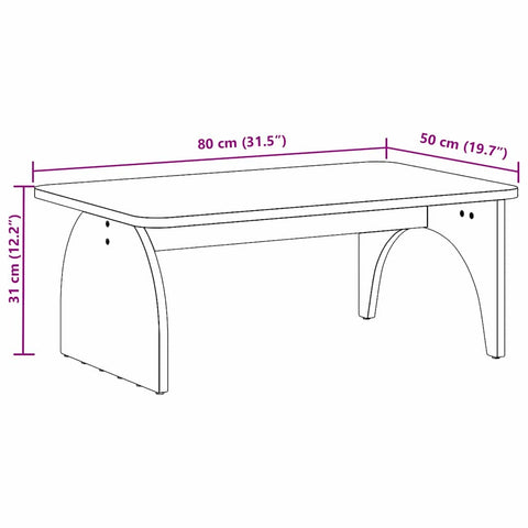 vidaXL Coffee Table Natural 80 x 50 x 31 cm Solid pine wood