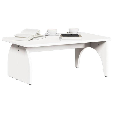 vidaXL Coffee Table White 80 x 50 x 31 cm Solid pine wood