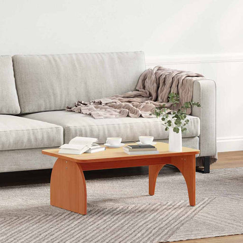 vidaXL Coffee Table Wax brown 80 x 50 x 31 cm Solid pine wood