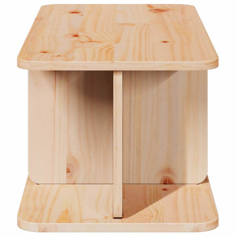 vidaXL Coffee Table Natural Solid pine wood