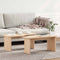 vidaXL Coffee Table 2 pcs Natural Solid pine wood