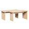 vidaXL Coffee Table 2 pcs Natural Solid pine wood