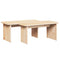 vidaXL Coffee Table 2 pcs Natural Solid pine wood