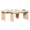 vidaXL Coffee Table 2 pcs Natural Solid pine wood