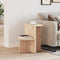vidaXL Side Table Natural Solid pine wood