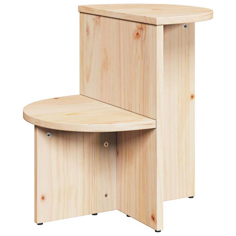 vidaXL Side Table Natural Solid pine wood