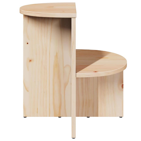 vidaXL Side Table Natural Solid pine wood