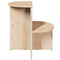 vidaXL Side Table Natural Solid pine wood