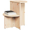 vidaXL Side Table Natural Solid pine wood