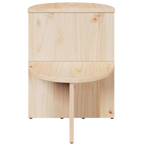 vidaXL Side Table Natural Solid pine wood