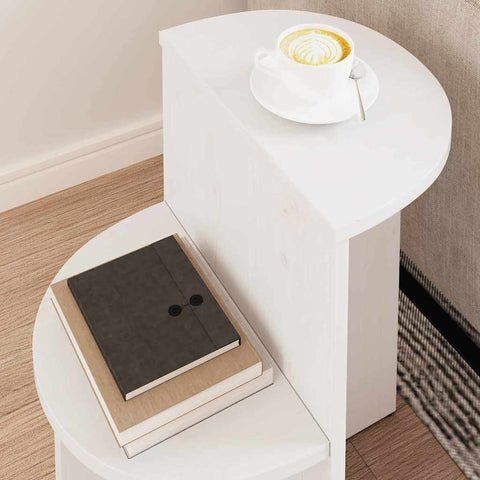 vidaXL Side Table White 50 x 40 x 50 cm Solid pine wood