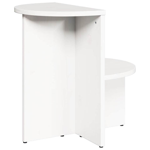vidaXL Side Table White 50 x 40 x 50 cm Solid pine wood