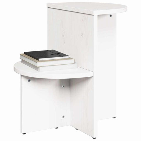 vidaXL Side Table White 50 x 40 x 50 cm Solid pine wood