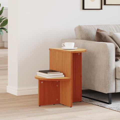 vidaXL Side Table Wax brown 50 x 40 x 50 cm Solid pine wood